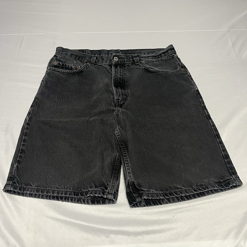 Vintage Levi's 550 Black Denim Shorts Mens 34 Relaxed Jorts Y2K 2000s